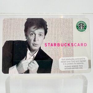 Starbucks Card 2007 PAUL McCARTNEY Collectible Cards Original Logo